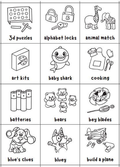 Kids Toy Storage Tub Labels