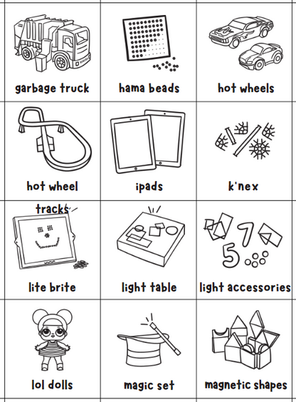 Kids Toy Storage Tub Labels