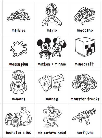 Kids Toy Storage Tub Labels