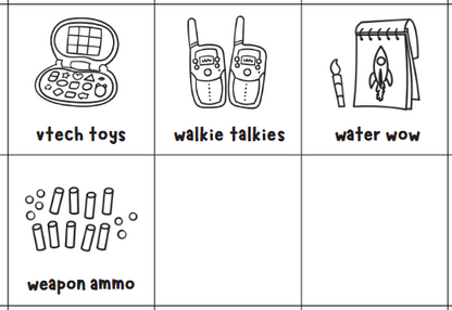 Kids Toy Storage Tub Labels