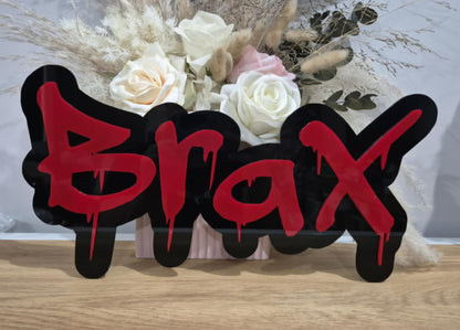 Graffiti Double Layer Wall Plaque