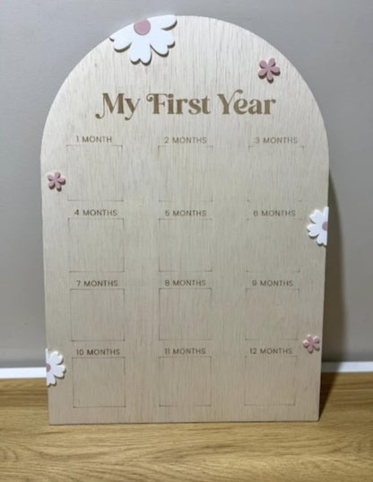 First Year Birthday Photo Board