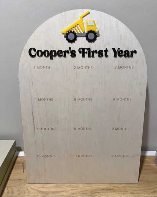 First Year Birthday Photo Board