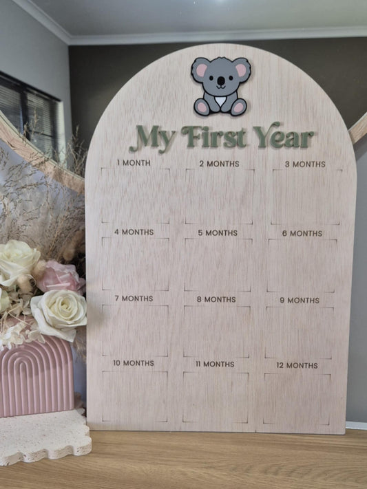 First Year Birthday Photo Board