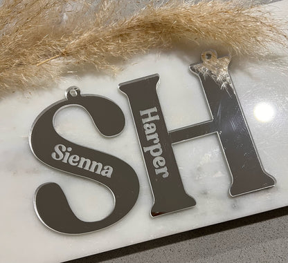 Initial Christmas Ornament