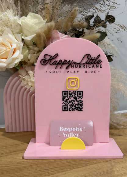 Arch Business Card Holder Sign