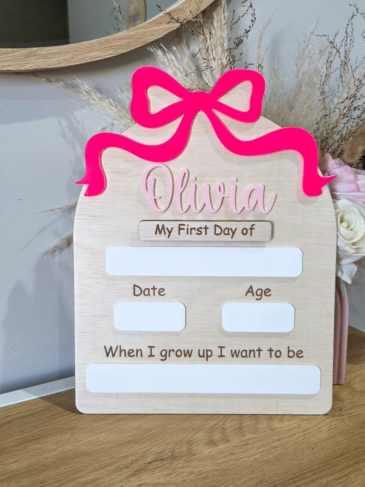 "My First Day" Board - Bow