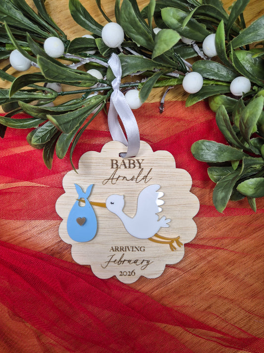 Baby Stork Ornament