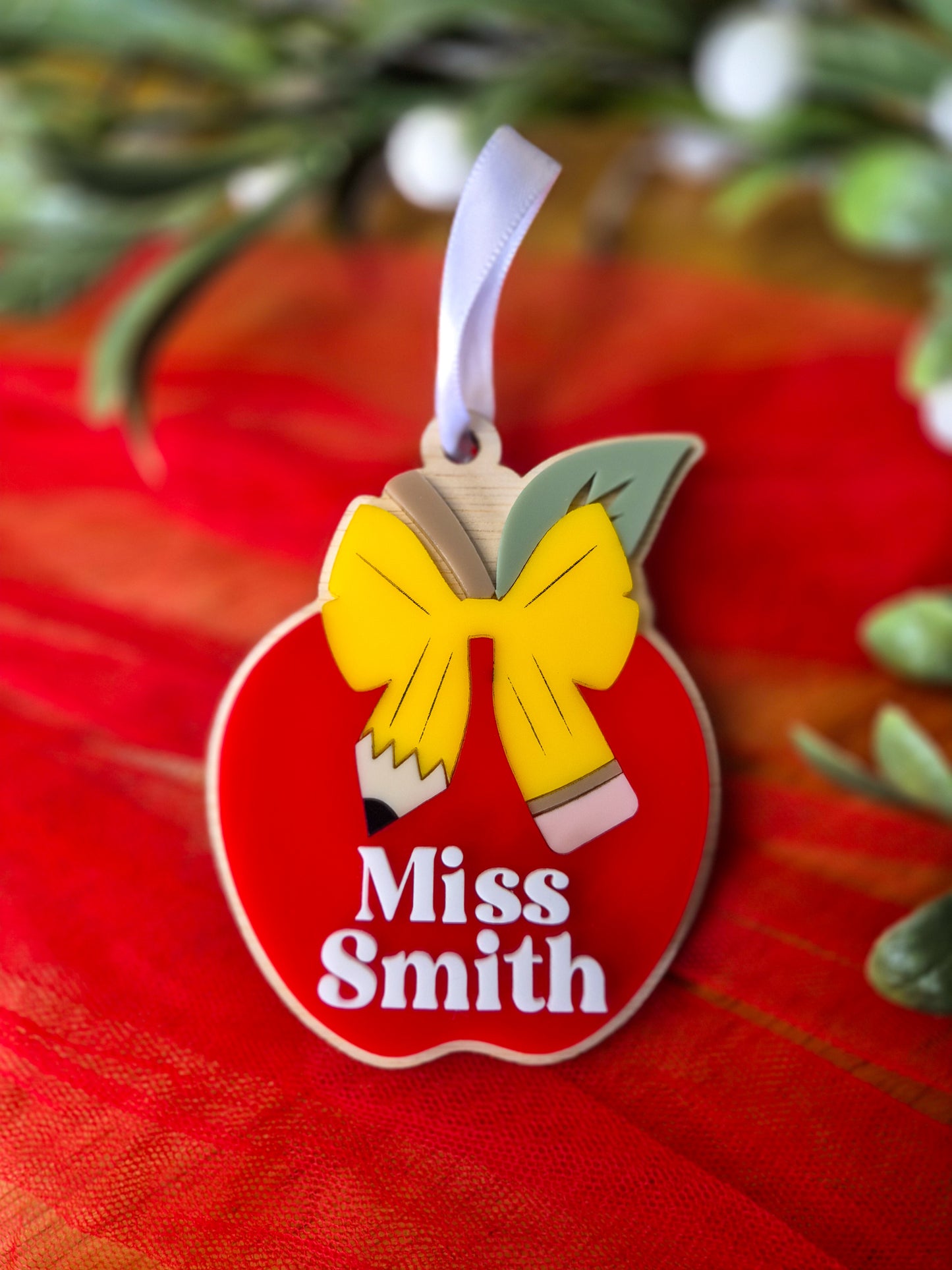 Teacher Apple Ornament