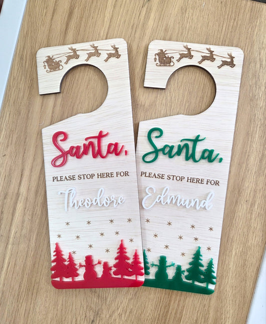 Santa Stop Here Door Hanger