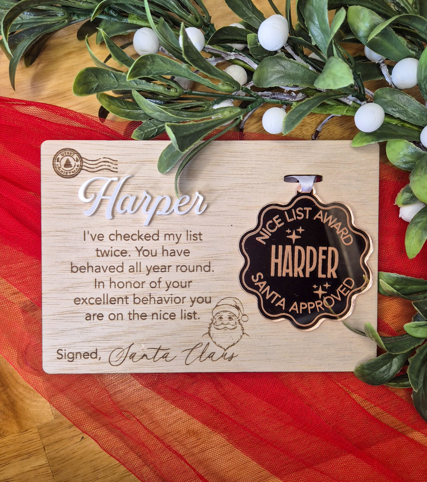 Santa Nice List Award