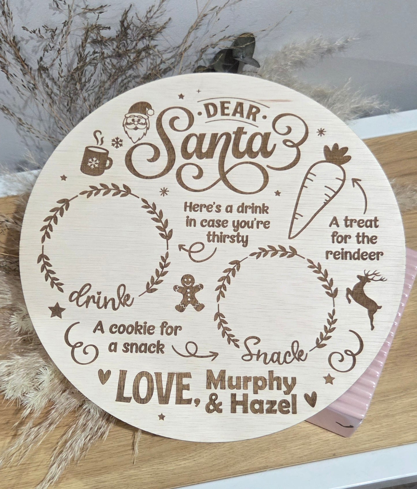 Engraved Santa's Treat Board