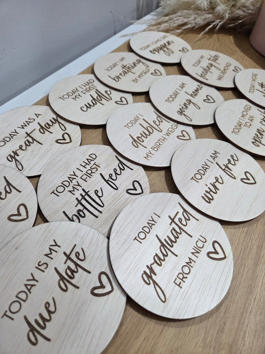 Premature NICU Baby Milestone Plaques
