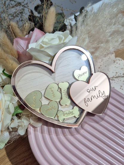Heart Family Shaker Fridge Magnet