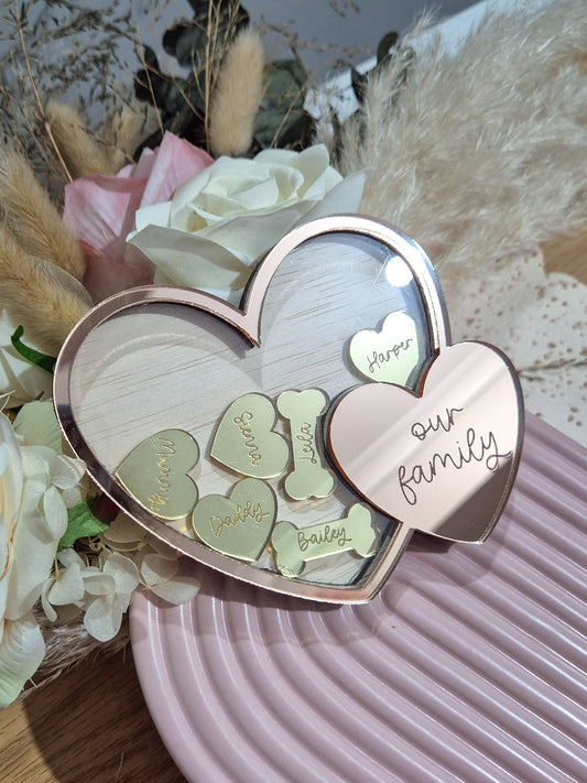 Heart Family Shaker Fridge Magnet