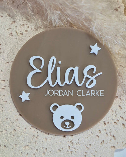 Name Announcement Plaque - Bear