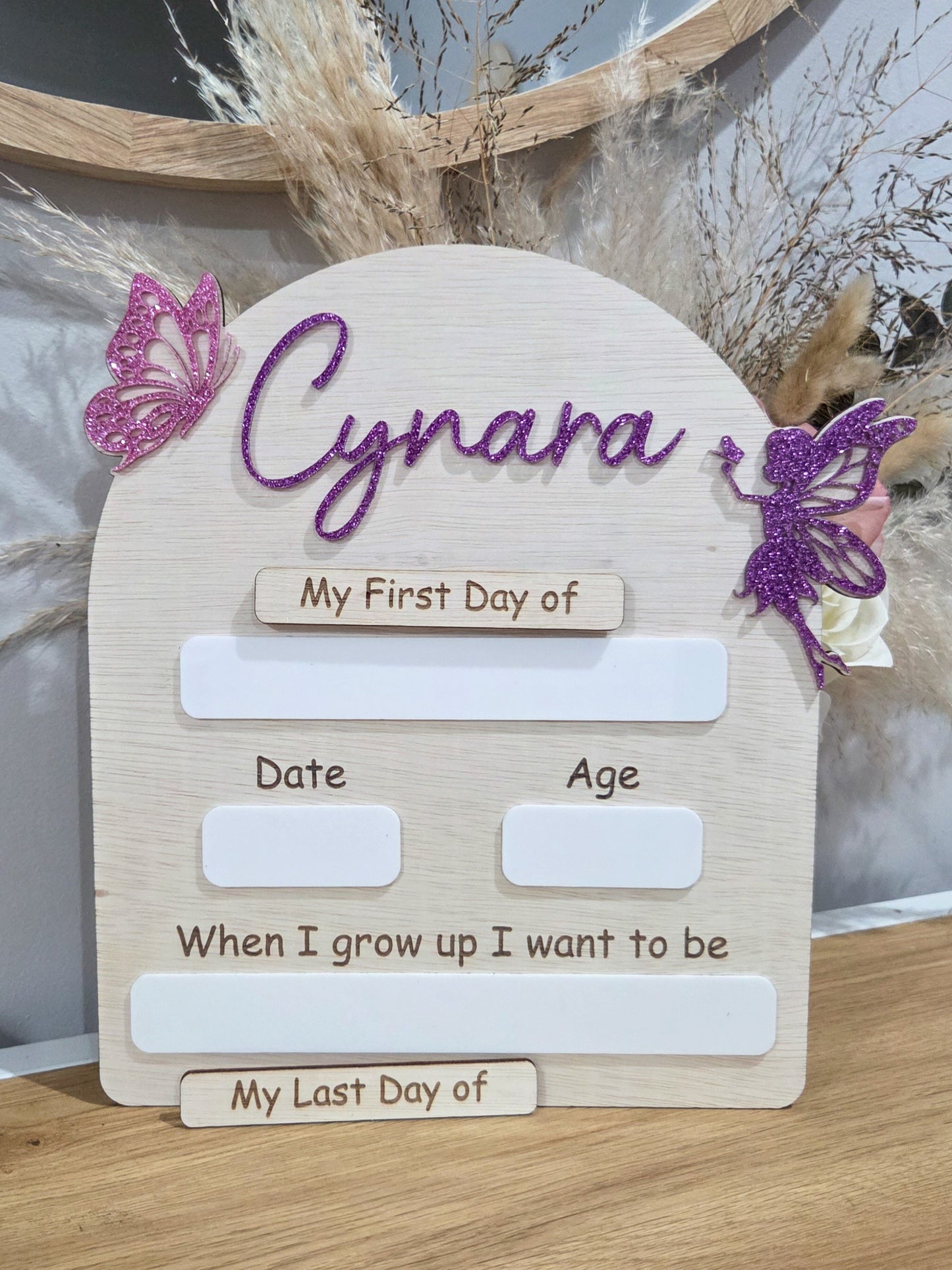 First/Last Day Board - Fairy Butterfly