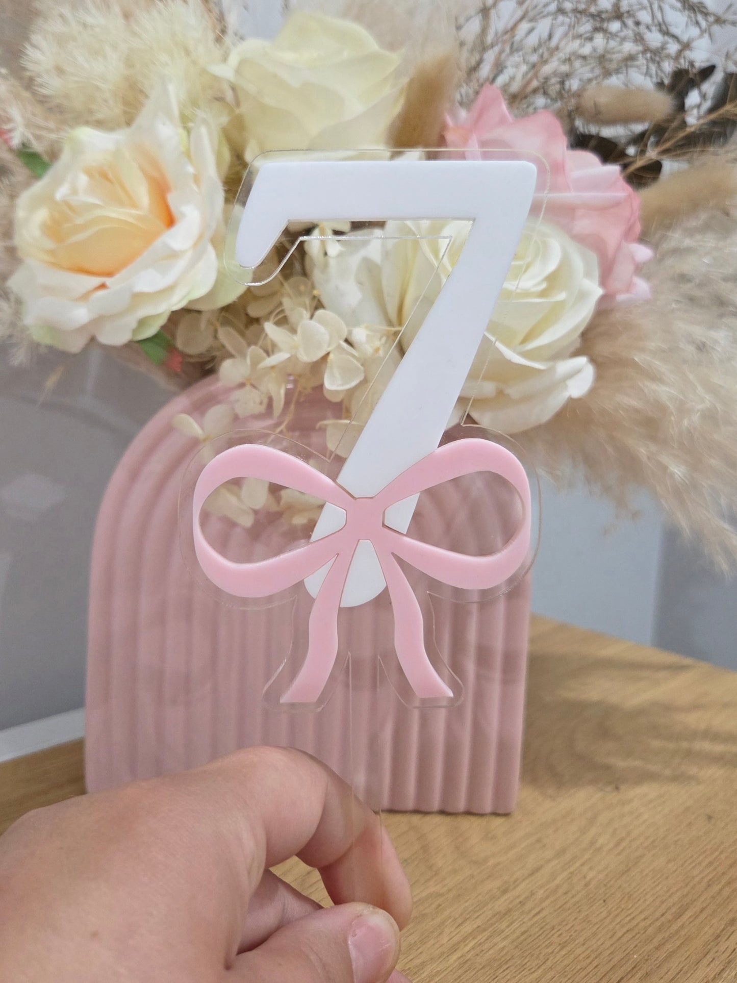 Number Bow Topper
