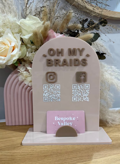 Arch Business Card Holder Sign