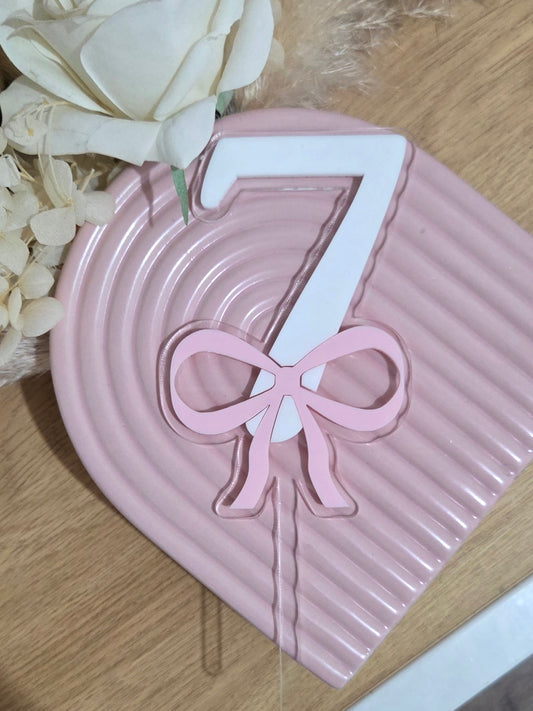 Number Bow Topper