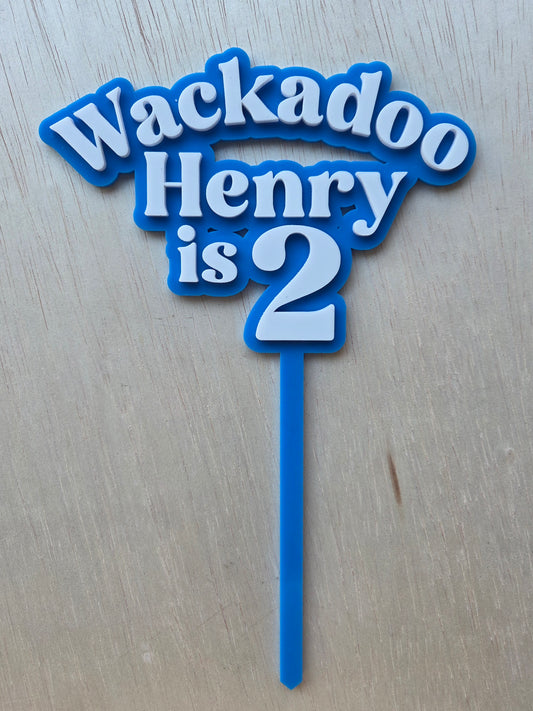 Wackadoo Cake Topper