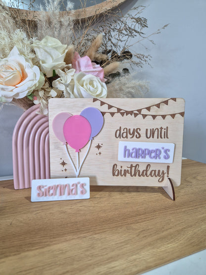 Birthday Countdown Plaque
