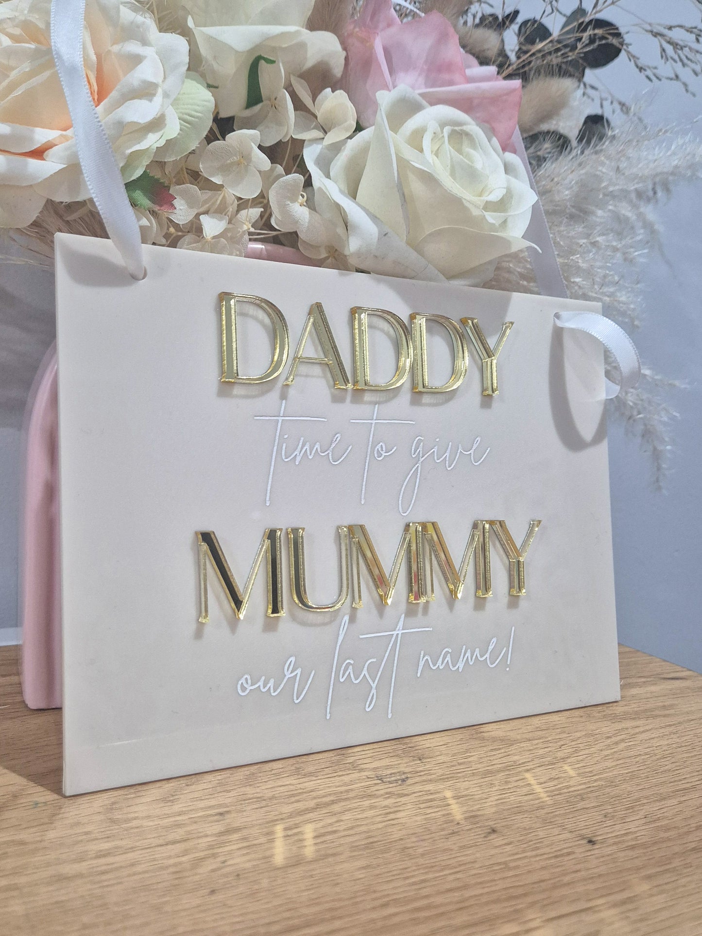 Page Boy/Flower Girl Sign - Last Name