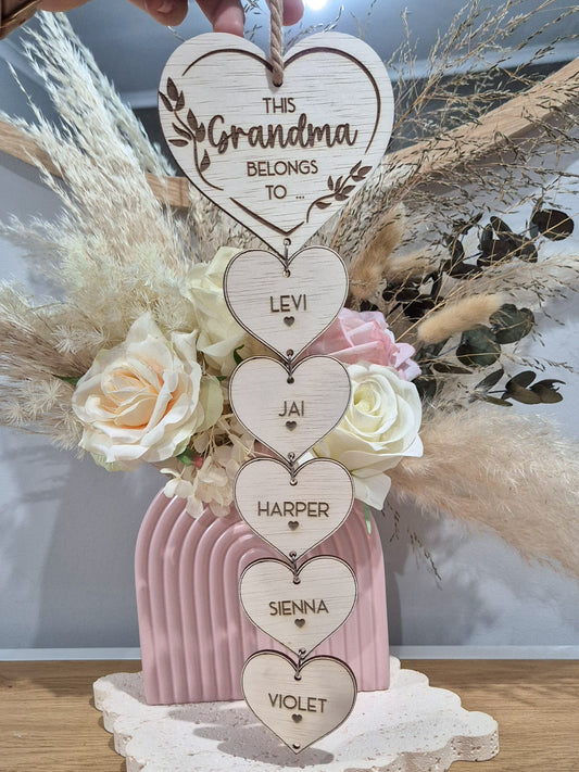 Grand/Children Heart Hanger Decoration
