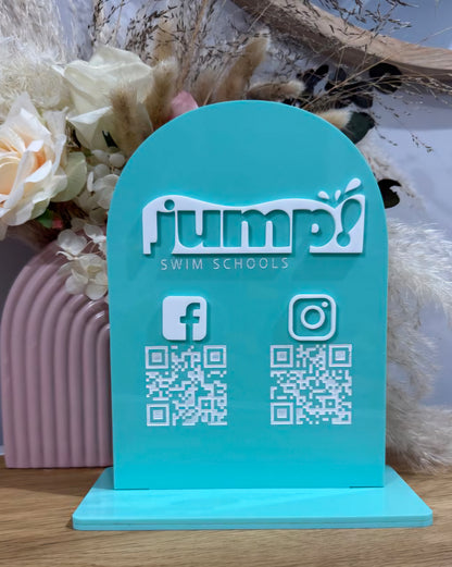 Arch Business QR Social Sign