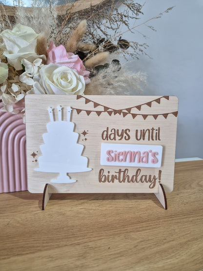 Birthday Countdown Plaque