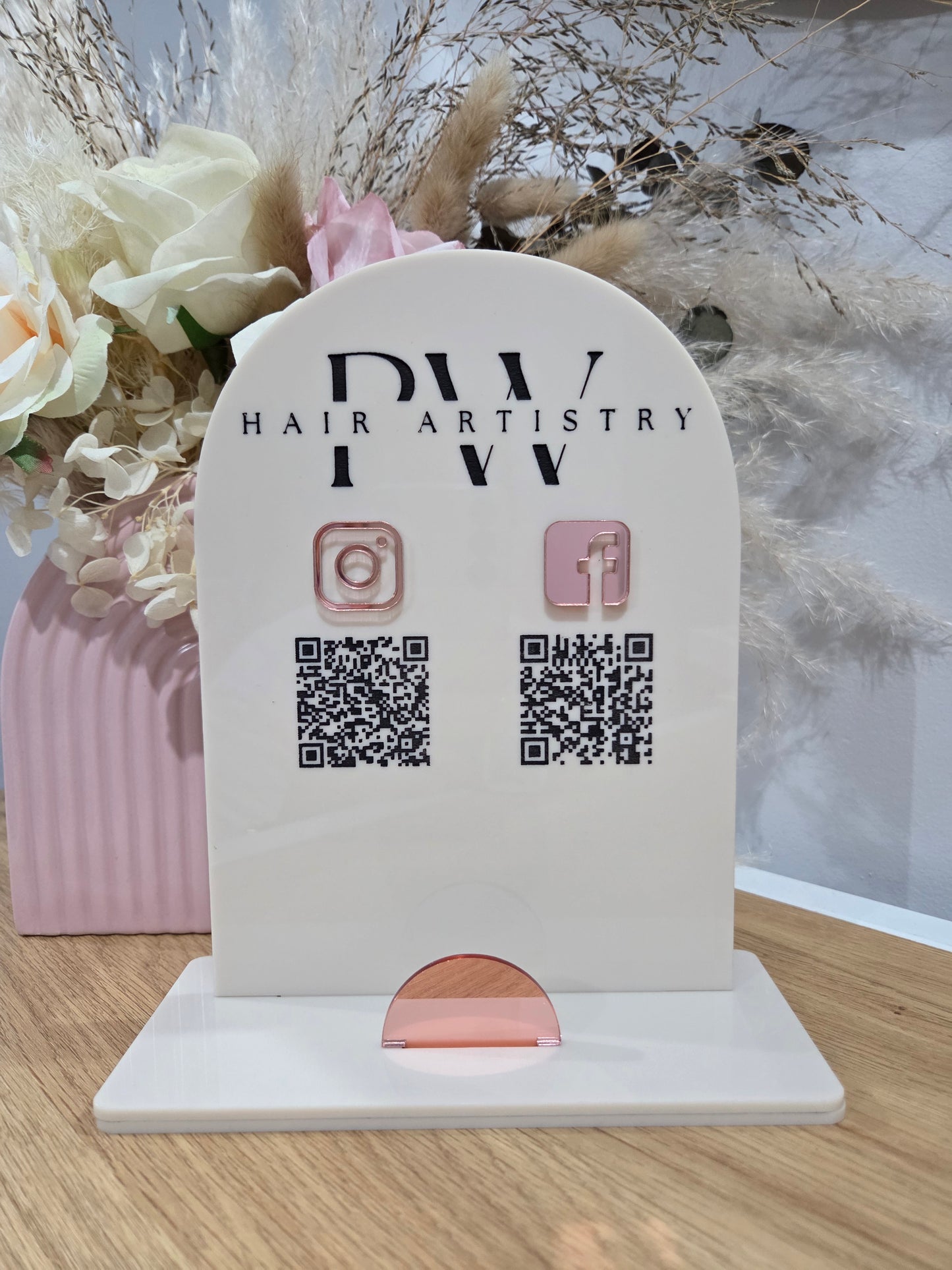 Arch Business Card Holder Sign